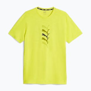 Férfi edzőpóló PUMA Graphic Tee Puma Fit sárga bojtos PUMA Graphic Tee Puma Fit sárga bojtos