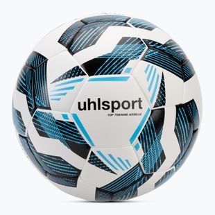 Uhlsport Fairtrade Top Training Addglue futball fehér/fekete/fluo kék méret 5
