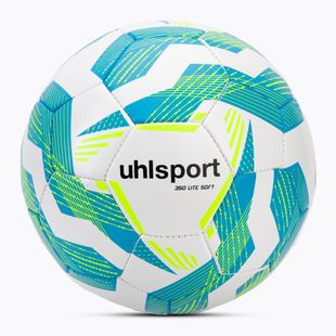 Labdarúgás uhlsport Lite Soft 350 fehér/világoskék/fluo sárga 4-es méret