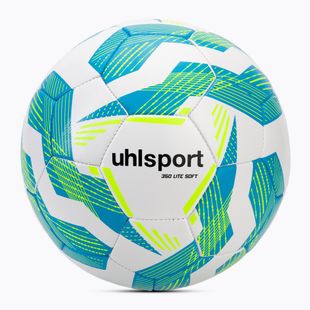 Labdarúgás uhlsport Lite Soft 350 fehér/világoskék/fluo sárga méret 5