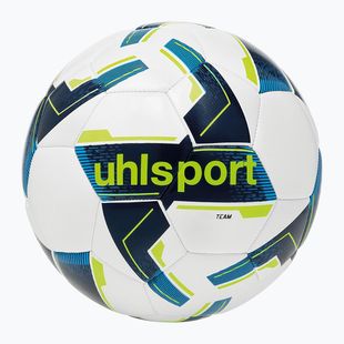 Labdarúgás uhlsport Team fehér/navy/fluo sárga méret 4