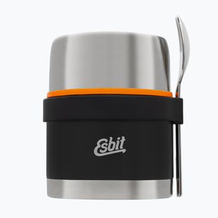 Esbit Stainless Steel Food Jug 500 ml black ételhordó evőeszközökkel