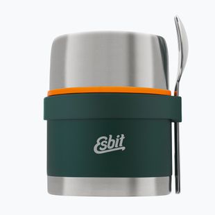 Ételtermosz evőeszközökkel Esbit Stainless Steel Food Jug 500 ml forest green