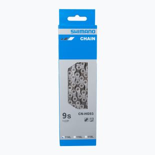 Shimano kerékpár lánc CN-HG93 + Pin 9rz 114 láncszem ezüst ICNHG93114I