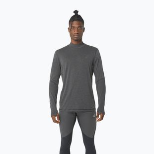 Férfi ASICS Metarun Mock Neck teljesítmény fekete hosszú ujjú futócipő
