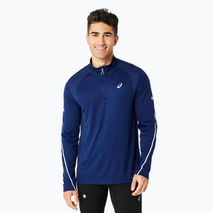 Férfi ASICS Road Lite-Show 1/2 Zip kék költségű futó hosszú ujjú futócipő