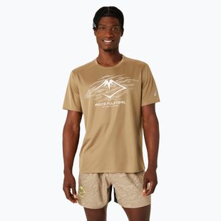 ASICS férfi Fujitrail Logo bors/tollszürke/zabpehelyszín futópóló