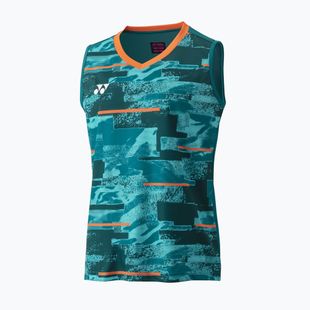 Női tenisz póló YONEX 0035 Club Sleeveless W kék/zöld