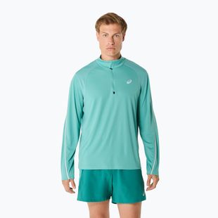 Férfi hosszú ujjú futófelső ASICS Road Lite-Show 1/2 Zip light teal