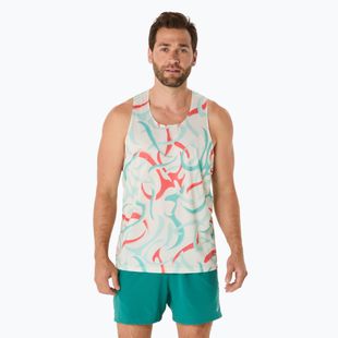 Férfi futótrikó ASICS  Road All Over Print Singlet birch