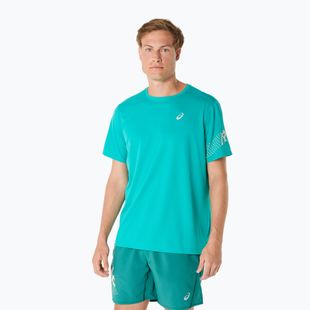 Férfi futópóló ASICS Icon SS Top wave teal