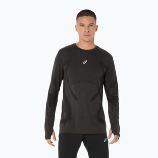 Férfi ASICS Road Seamless LS teljesítmény fekete hosszú ujjú futócipő