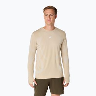 Férfi ASICS Road Seamless LS krémszínű hosszú ujjú futócipő