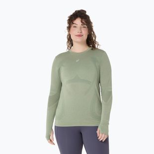 Női ASICS Road Seamless LS futó hosszú ujjú emlékmű kék/suttogó zöld