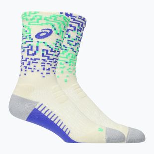 Zoknik ASICS Performance Run Crew ivory/cobalt burst/vital green