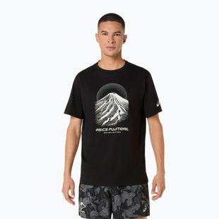 Férfi futó póló Asics Fujitrail Logo Ss Top Performance Black/Cream/Carbon