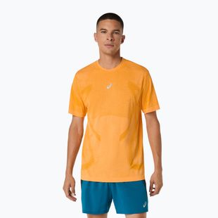 Férfi hosszú ujjú futópóló ASICS Road Seamless LS golden yellow