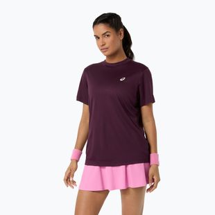 Női teniszpóló ASICS Court Top W dark aubergine