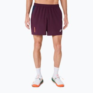Férfi tenisznadrág ASICS Padel Court 7IN dark aubergine