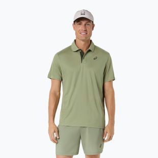 Férfi póló ASICS Court Polo khaki green