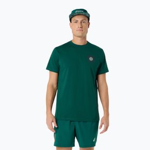 Férfi teniszpóló ASICS Padel Court Graphic jewel green