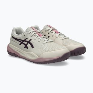 Gyerek teniszcipő ASICS Gel-Resolution X GS soft oat/dark aubergine