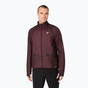 Férfi futókabát ASICS Road Winter Jacket dark currant
