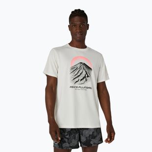 Férfi futó póló Asics Fujitrail Logo Ss Top Cream