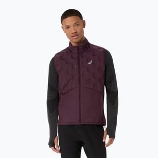 Férfi futó ujjatlan Asics Road Winter Gilet dark currant