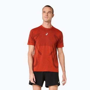 Férfi futó póló ASICS Road Seamless Top singed red