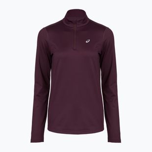 Női hosszú ujjú póló futáshoz ASICS Core 1/2 Zip Winter Top dark aubergine
