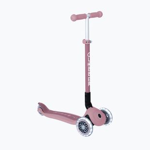 Gyermek háromkerekű roller Globber Junior Primo Foldable Lights Eco berry