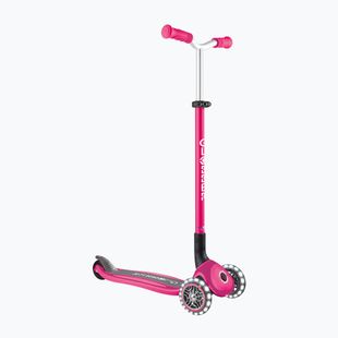 Gyermek háromkerekű roller Globber Master Lights fuchsia