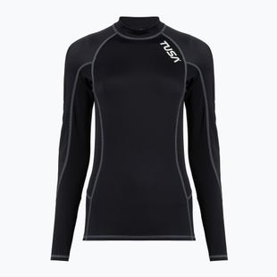 Női úszó hosszú ujjú felső TUSA Black rashguard