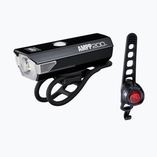 CatEye kerékpárvilágítás készlet AMPP 200 HL-EL042RC / ORB-RC TL-LD160RC fekete