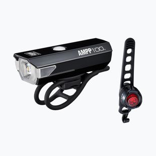 CatEye kerékpárvilágítás készlet AMPP 100 HL-EL041RC / ORB-RC TL-LD160RC fekete
