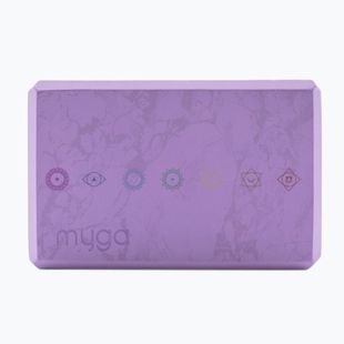 Jógatégla Myga Foam Block purple