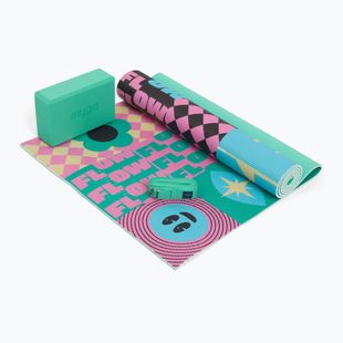 Jóga készlet Myga Spirit Yoga Set mat + block + turquoise strap