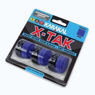 Squashütő markolatszalag Karakal X Tak 3 pack blue
