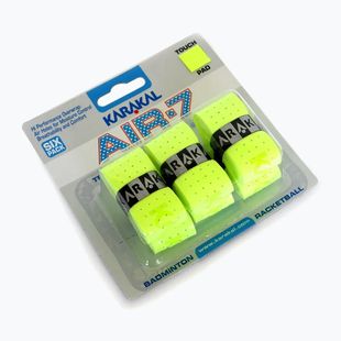 Squash ütőmarkolatok Karakal Air 7 Overwrap Grip 6 pack lime