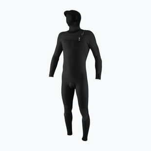 Férfi úszóruha O'Neill Hyperfreak 4/3+ mm Chest Zip with Hood black/black