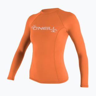 Női hosszú ujjú felső úszáshoz O'Neill Basic Skins LS Rash Guard light grapefruit