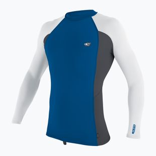 Férfi O'Neill Premium Skins Rash Guard mélytengeri/ grafit/ fehér úszó hosszú ujjú úszógumi