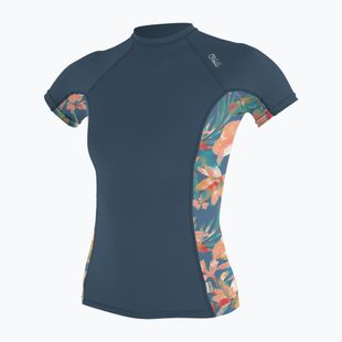 Női úszópóló O'Neill Side Print Rash Guard copen blue/painted tropics