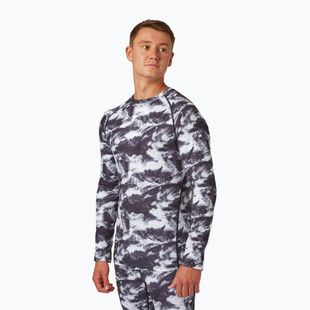 Férfi Surfanic Bodyfit Limited Edition Crew Neck termikus hosszú ujjú fehér nyomtatással