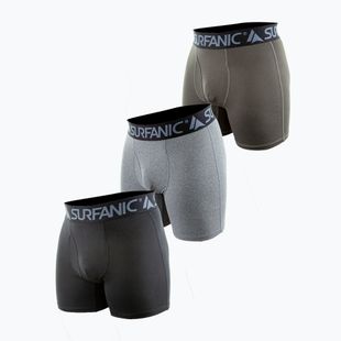 Férfi termikus boxeralsó Surfanic Carbondri 3 pár black/grey/khaki