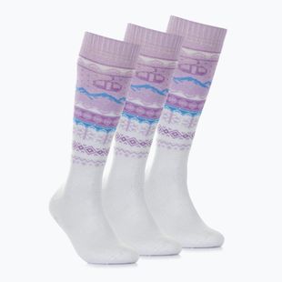 Sízokni Surfanic Pro Tech Fairisle 3 pár ice lilac