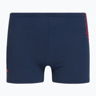 Speedo Essential Placement Allover Trunks kék/piros gyermek úszónadrág boxeralsó