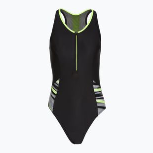 Speedo Reflect Wave fekete/zöld női egyrészes fürdőruha