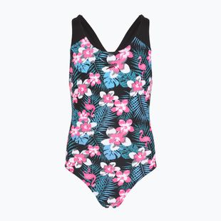 Speedo Allover Splashback kék/rózsaszín egyrészes gyermek fürdőruha